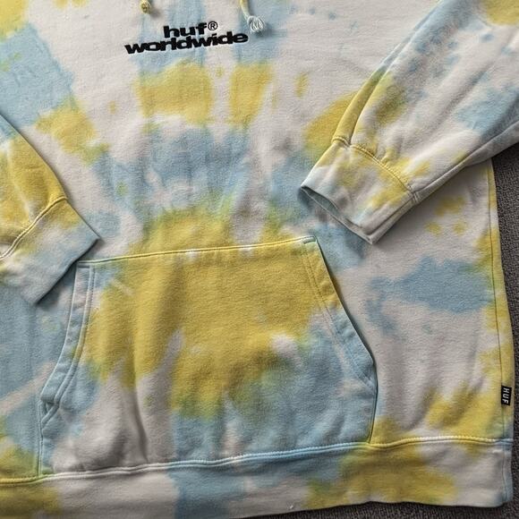 HUF Worldwide Hoodie Adult Extra Large Long Sleeve Tie Dye Casual Sweater Men's - Picture 5 of 14